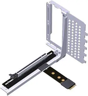 M.2 NGFF NVMe to PCIE x16 Extension Cable 64G/BPS for STX Motherboard Graphics Card M.2(Ultra SSD, M-Key) NVMe Slot Extension (20cm,K43SP+WH6)