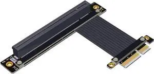 PCI-E 4.0 Extension Cable 32G/BPS PCI Express Gen4 16x to 4X Riser Card New Shielding Graphics Card 4.0 x16 x4 PCIE Riser Extender for GTX3080ti RX5700xt GPU 1U Server (0.25m,R23SL)