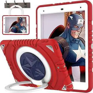 JAENFONG New iPad 10.2 Case for Kids, iPad 9th/8th/7th Generation Case, 360 Rotating Shockproof Rugged Protective iPad 10.2 inch Case with Pencil Holder Kickstand for Kids Children Boys(Red)