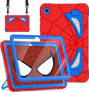 JAENFONG Galaxy Tab A9 Plus Case Galaxy Tab A9 Plus 11 Case Kids 2023 Tablet Cases with Screen Protector Stand Thickned Cornor Impact Protection Tab A9+ Case 11 Inch, Blue Red