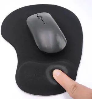 Ergonomic Mouse Pad with Wrist Rest Gel Wrist Support Mousepad Pain Relief Laptop Computer Mouse Pad Non-Slip Mouse Pads for Office & Home (Black)