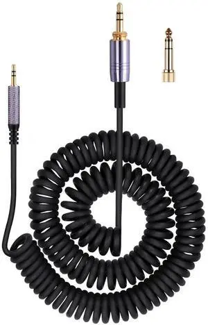 Coiled Audio Cable Compatible with QuietComfort Ultra QC45 / QC35 / QC25 / NC700 Headphones 2.5mm to 3.5mm(1/8) Extension Aux Cord 4ft to 14ft