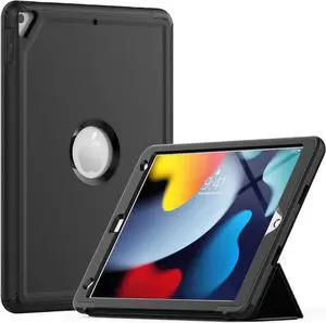 JAENFONG Galaxy Tab S9 Plus 12.4" Full Body Meshdesign Drop-Proof Case with Screen Protector [360° Rotating Hand Strap/Stand] Pencil Holder for SM-X810/X816B/X818U 2023 (Yellow+Red)