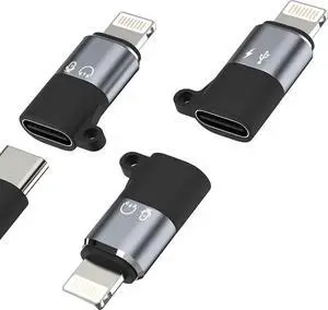 USB C Female to Lightning Male OTG Audio Adapter(3 pack)for iPhone 14 13 for Type C Headphone Charging Cable Converter Data Transfer Connector Card Reader for iPad Android Compatible for