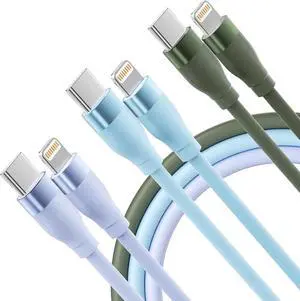 USB C to Lightning Cable 3 Pack 6FT MFi Certified iPhone Fast Charger Type C to Lightning Cord for iPhone 14 13 12 11 Pro Max Xr Xs 8 and More