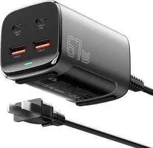JAENFONG USB C Charger 67W GaN Charger Fast USB C Charging Station 4 Ports 67W Laptop Travel Power Strip for MacBook Air/iPad Pro/iPhone/ JAENFONG USB C Charger 67W GaN Charger Fast USB C Charging Station 4 Ports 67W Laptop Travel Power Strip for MacBook Air/iPad Pro/iPhone/