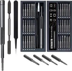 JAENFONG Small Screwdriver Set 39 in 1 Precision Screwdriver Set, Electronics Tool Kit Screwdriver Kit - PC, Laptop, RC, Computer, Phone Repair Kit, S2 Steel Long Bits - Torx, Pentalobe, Triwing