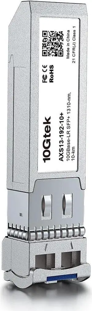 Industrial Grade 10GBase-LR SFP+ Transceiver, 10G 1310nm SMF, up to 10 km, Compatible with SFP-10G-LR, Meraki MA-SFP-10GB-LR, Ubiquiti UniFi UF-SM-10G, Mikrotik, Fortinet, Netgear and MoreData Rate: 1
