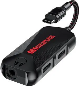 USB C to 3.5mm / USB C Audio Adapter and Charger 3 in 1 Hi-Res 32bit Aux to USB C with PD 60W Fast Charging Dongle Cable for iPhone 16/15 Pro Max/Galaxy/iPad Pro/Air (GS1-USBC 180°)