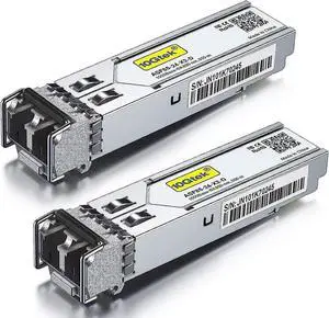 1.25G SFP 1000Base-SX, 850nm MMF, up to 550 Meters, for GLC-SX-MMD/SFP-GE-S, Meraki MA-SFP-1GB-SX, Fortinet, Ubiquiti UniFi UF-MM-1G, Mikrotik S-85DLC05D, TP-Link TL-SM311LM and More, Pack of 2