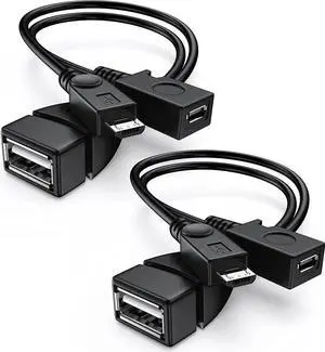 2-in-1 Micro USB (OTG Cable with Power) Adapter Replacement for Fire Stick 4K /Host Devices/PlayStation Classic etc- 2 Pack 2-in-1 Micro USB (OTG Cable with Power) Adapter Replacement for Fire Stick 4K /Host Devices/PlayStation Classic etc- 2 Pack