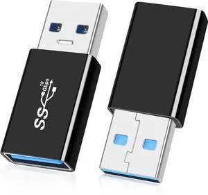 USB 3.0 A Male to A Female Adapter (2 Pack) OTG 3.0 USB A to A Cable Extender USB 3.0 A Male to A Female Adapter (2 Pack) OTG 3.0 USB A to A Cable Extender