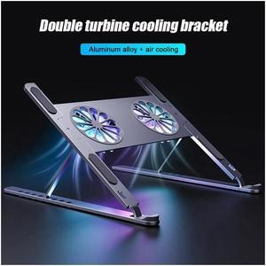 Laptop Tablet Stand with Dual High-speed Cooling Fan, Ergonomics Foldable Ultrabook Tablet Riser, Computer Stand, Adjust Laptop Tablet Holder Stand for MacBook Air 11-17.3" Laptop Tablets & Notebook
