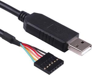 FTDI TTL-232R-3V3 USB to TTL UART Adapter Converter Serial Cable,3.3V,6 Way, USB to TTL UART Debug Cable