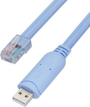CableCreation USB Console Cable 6 FT USB to RJ45 Serial Adapter Compatible  with Router/Switch of Cisco, NETGEAR, TP-Link, Linksys, Windows, Linux