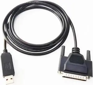 USB to RS232 DB25 Adapter Serial Cable for Fanuc CNC PLC Communication, USB Programming Cable for DNCLink Configuration Copy Setting, FTDI Chip Inside