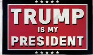 3X5 TRUMP IS MY PRESIDENT TRUMP VANCE 2024 RED BLACK FLAG BANNER