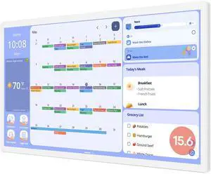 Cozyla 15.6'' Digital Calendar Wall Touch Screen Chore Chart to Do List Notepad Smart Electronic Calendar for Family Meal Planner Android Tablet Support All Google Play Apps w/Stand Wall Mount White
