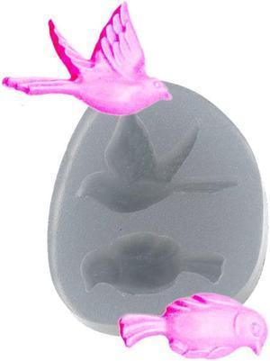 Birds Silicone Mold Pet Bird Cake Cupcake Decorating Fondant Baking Mold Chocolate Candy Mould DIY