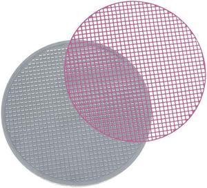 Round Grid Mat Cake Cupcake texture - Cross Stitch Sugar Lace Silicone Mold - Ø 3.66"