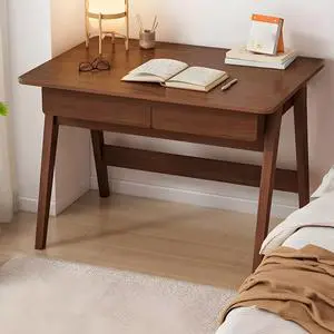 Baycheer 39'' Modern Style Natural Wooden Study Writing Desk Simple Bedside Office Table Bedroom Gaming Desk