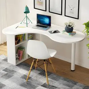 Baycheer 39'' ERGONOMIC L Shaped Gaming Desk,Home Office Corner PC Computer Table Study Writing Modern Workstation Cable Management, Space Saving, Left Hand Return