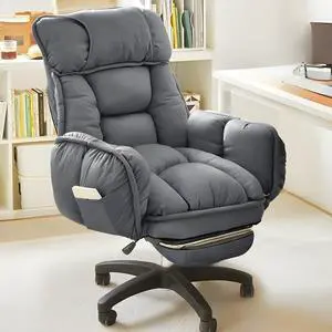 Baycheer Big and Comfortable Ergonomic Executive Office Chairs High Back Soft Leather Home Office Desk Chairs with Foot Rest  Extra Padded Gaming Study Working Chair