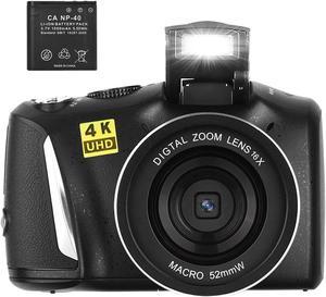 Digital Camera 48MP 4K Full HD Camcorder Vlogging Camera for YouTube 3.0 Inch Screen Compact Camera for Beginners Teens Photography with Rechargeable Battery