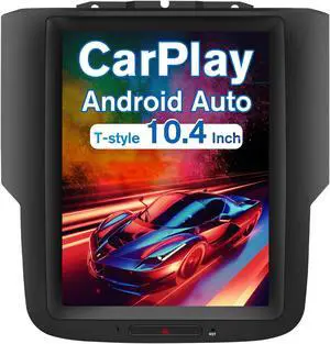 Car Radio Stereo for Dodge Ram 2013-2018 1500 2500 3500 10.4 Inch T Style with Apple CarPlay Andriod Auto GPS Navigation