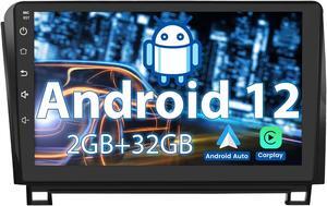 Car Stereo Android 12 for Toyota Tundra 2007-2013 Sequoia 2008-2018, Touch Screen Car Radio Wireless Carplay GPS Navigation WiFi Bluetooth Mirror Link Steering Wheel Control