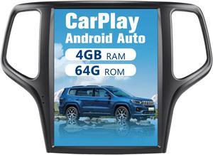 Car Stereo Android 10 for Jeep Grand Cherokee 20142021 12 inch Tesla Style Touch Screen Radio 4G ROM 64G RAM Built in Carplay Android Auto Support WiFiBluetoothSWCNavigationHDMI Output