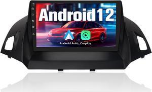 Android 12 [2GB+32GB] Car Radio Compatible for Ford Escape 2013-2016 9 Inch Touch Screen with GPS/FM/WiFi/USB, Support SWC, Wireless Carplay/Wired Android Auto
