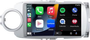 Car Radio Stereo Android 12 for Toyota Yaris 2011 2012 2013 2014 9 inch Touch Screen with Apple CarPlay Andriod Auto and WiFi GPS Navigation DSP Bluetooth