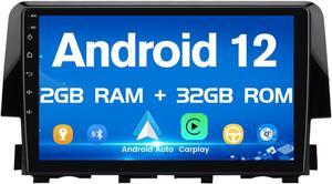 Car Radio Stereo for Honda Civic 2016-2020, Android Radio Touch Screen Media Built in Wireless Apple Carplay Andriod Auto 2G +32G Support GPS Navigation Steering Wheel Control Split Screen