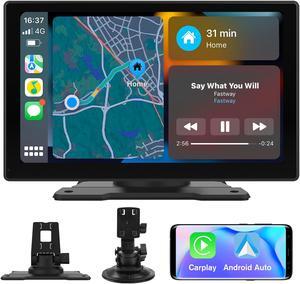 Wireless Apple Carplay Android Auto Screen 9 Inch Full HD Touch Screen Portable Car Stereo Radio Dash Mount Car Play Adapter