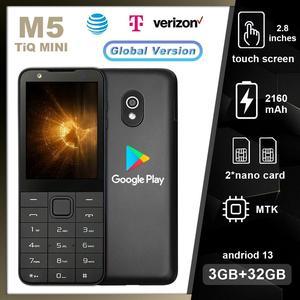New TIQ MINI M5 smart touch button mobile phone Android 13 system 3GB32GB 28inch screen dual SIM available with Google Store Verizon TMobile ATT