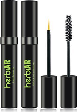 Eyelash Growth Serum 0.25 OZ (7ML) Lash Serum For Longer Thicker Lashes Advanced Eyebrow Enhancer with Free Volumizing Mascara Vegan & Cruelty-Free Made in USA | Herbiar