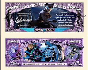 Anime Source Batman Villain Catwoman Comic Book Character Commemorative Novelty Million Bill With Semi Rigid Protector