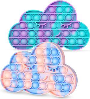 Bubble Fidget Sensory Toy Cloud Silicone Stress Anxiety Relief Stress Relief Squeeze Toy for Stress Fidgeting  Autism ASD Autism ADHD  2 Pack