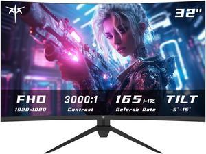 KTC 32 Inch FHD 1080P Curved Gaming Monitor, 165Hz 1ms 122% sRGB with HDR, FreeSync Premium, HDMI 2.0x2, DisplayPort 1.4, VESA Compatible, Tilt Adjustable, Eye Care, H32S17C
