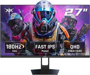 KTC 27 Inch 180Hz Gaming Monitor, QHD 1440P 1ms GTG Fast IPS 2K Computer Gamer Monitor, Adaptive Sync, HDR , Tilt Adjustment, VESA Compatible, Eye Care, DisplayPort HDMI, H27T22S
