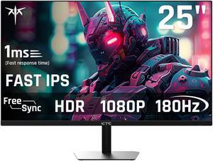 KTC 25 Inch FHD 180Hz Gaming Monitor, 1080P Fast IPS Frameless Computer Monitor with Adaptive Sync, Eye Care PC Gamer Monitor,HDMIx2, DisplayPort, VESA Mountable, Tilt Adjustable, H25T7