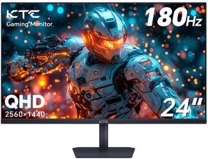 KTC 24 Inch 180Hz Gaming Monitor, 2K QHD Fast IPS PC Gaming Monitor, 1440p 1ms Computer Monitor 144Hz, G-Sync and FreeSync Compatibility, HDR Support, HDMI Displayport, VESA, Q24T09