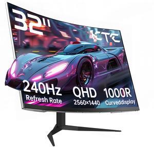 KTC 32 Inch 240Hz Curved Gaming Monitor, 2K 1440P Computer PC Monitor with 1000R 1ms Frameless, Adaptive Sync,122% sRGB, HDMI, DisplayPort, Tilt Adjustable, H32S25E KTC 32 Inch 240Hz Curved Gaming Monitor, 2K 1440P Computer PC Monitor with 1000R 1ms Frameless, Adaptive Sync,122% sRGB, HDMI, DisplayPort, Tilt Adjustable, H32S25E