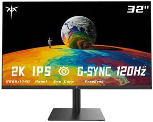 KTC 32 Inch 2K Computer Monitor 100Hz (Up to 120Hz), IPS 1440p Monitor, Ultra-Thin Bezels, HDR10, Freesync/G-sync, HDMI/DP, Tilt Adjustable, Eyecare, Ideal for Business, Office, Casual Gaming, H32T13