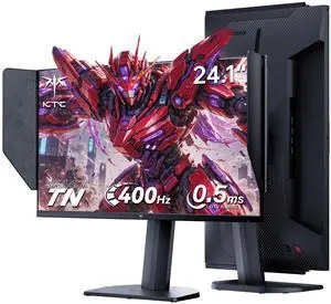 KTC 25M1 400Hz Gaming Monitor 240Hz, FHD 24.1 inch Fast TN Monitor with Shielding Hood, 0.5ms GTG, Adaptive Sync, VESA Support, Height Pivot Swivel Tilt Adjustable KTC 25M1 400Hz Gaming Monitor 240Hz, FHD 24.1 inch Fast TN Monitor with Shielding Hood, 0.5ms GTG, Adaptive Sync, VESA Support, Height Pivot Swivel Tilt Adjustable