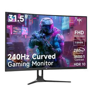 KTC 32 Inch 280Hz 240Hz Curved Gaming Monitor, FHD 1500R PC Monitor 1080P, Adaptive-Sync, HDR, 128% sRGB, 3500:1 Contrast, HDMI/DisplayPort, VESA Compatible, H32C5 KTC 32 Inch 280Hz 240Hz Curved Gaming Monitor, FHD 1500R PC Monitor 1080P, Adaptive-Sync, HDR, 128% sRGB, 3500:1 Contrast, HDMI/DisplayPort, VESA Compatible, H32C5