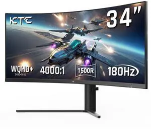 34 Inch Ultrawide Monitor, 180Hz WQHD 3440X1440 Curved Gaming Monitor, 1500R PC Monitor, HDR, FreeSync & G-Sync, HDMI, DisplayPort, VESA, Tilt Swivel Height Pivot Adjustment, H34S5 34 Inch Ultrawide Monitor, 180Hz WQHD 3440X1440 Curved Gaming Monitor, 1500R PC Monitor, HDR, FreeSync & G-Sync, HDMI, DisplayPort, VESA, Tilt Swivel Height Pivot Adjustment, H34S5