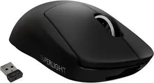 Logitech G Pro X Superlight Wireless Gaming Mouse, Ultra-Lightweight, HERO 25K Sensor, Black Logitech G Pro X Superlight Wireless Gaming Mouse, Ultra-Lightweight, HERO 25K Sensor, Black