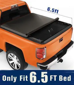 TIPTOP Soft Roll-Up Tonneau Cover Truck Bed For 1999-2006, 07 Classic Silverado / Sierra 1500 2500 HD 3500 HD 6.5ft Bed (78") | TP1 |